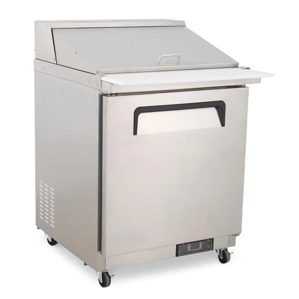 FrostLine Series 29" Mega Top Sandwich / Salad Prep Table, 1 Door, 12 Pans, Stainless Steel, 1 Year Compressor Warranty