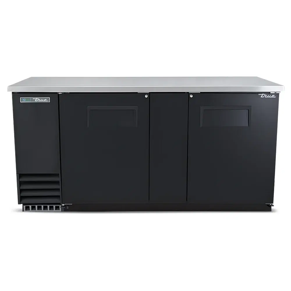 True TBB-3-HC 69" Back Bar Refrigerator, 2 Solid Doors, 7 Year Warranty