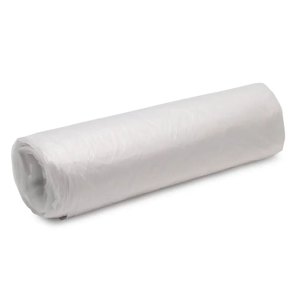 TrashGuard Series 40-45 Gallon 0.55 Mil 40" x 46" High-Density Clear Trash Bag / Can Liner, 250/Case