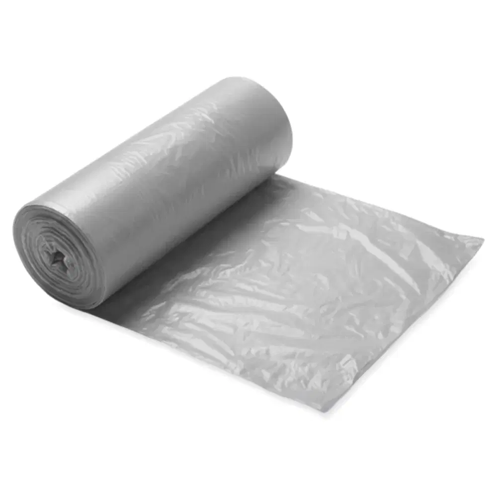 TrashGuard Series 13 Gallon Grey Low-Density Kitchen Trash Bag / Can Liner, Unscented, 100 Bags/Case