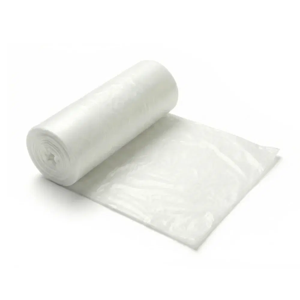 TrashGuard Series 7-10 Gallon 0.24 MIL 24" x 24" High-Density Clear Trash Bag / Can Liner, 1000 Bags/Case