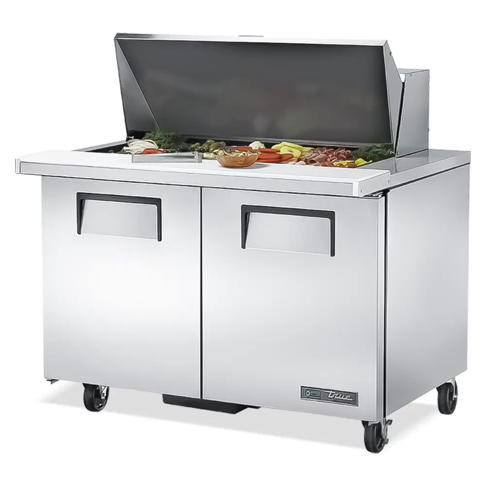 True TSSU-48-18M-B-HC 48" Mega Top Sandwich/Salad Prep Table, Holds 18 Pans, 7 Year Warranty
