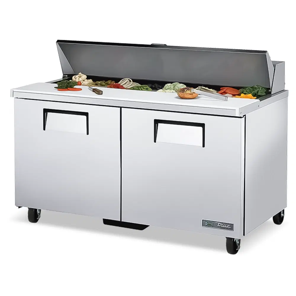 True TSSU-60-16-HC 60" Sandwich/Salad Prep Table, Holds 16 Pans, 7 Year Warranty