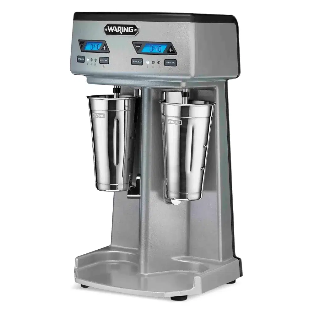Waring WDM240TX Heavy-Duty Double-Spindle Drink Mixer with Timer