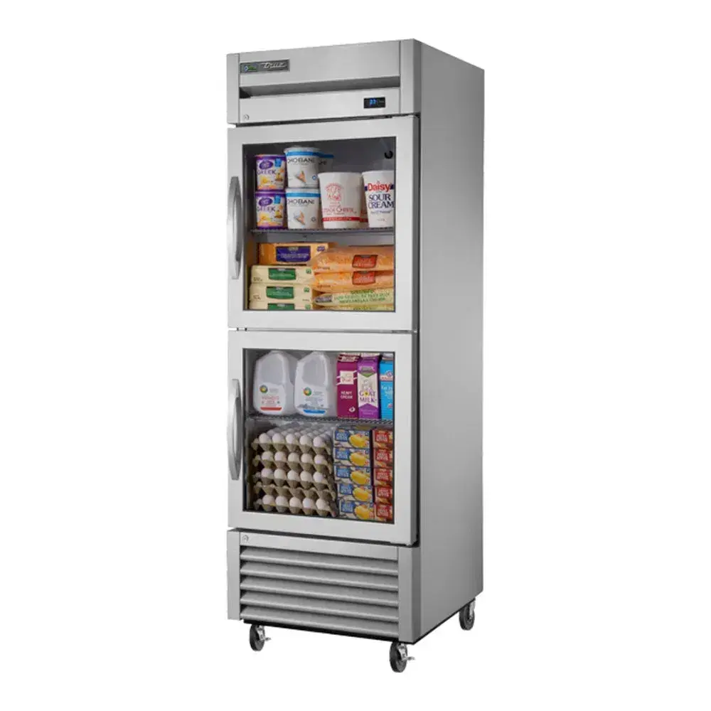 True TS-23G-2-HC-FGD01 27" Reach-In Refrigerator, 2 Sections, 7 Year Warranty
