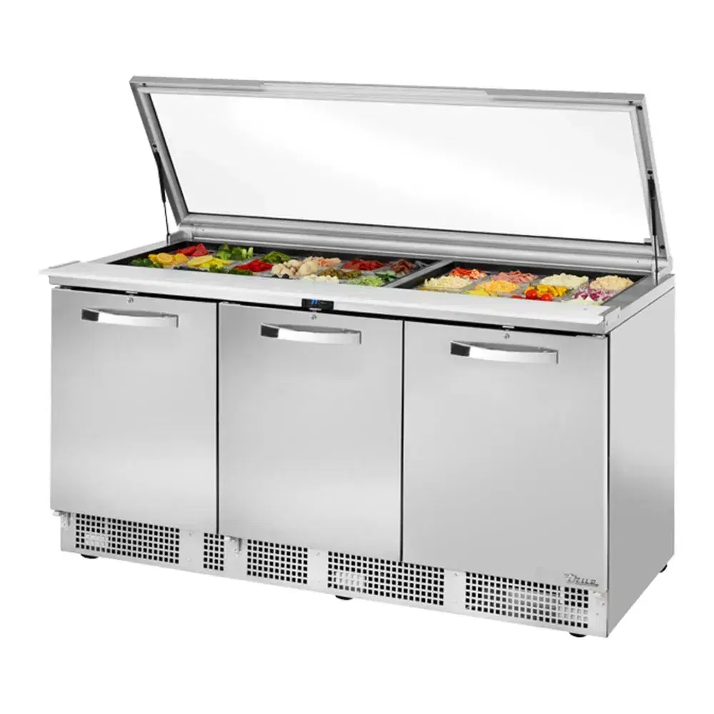 True TFP-72-30M-SPEC3 72" Mega Top Sandwich / Salad Prep Table, Holds 30 Pans, 7 Year Warranty