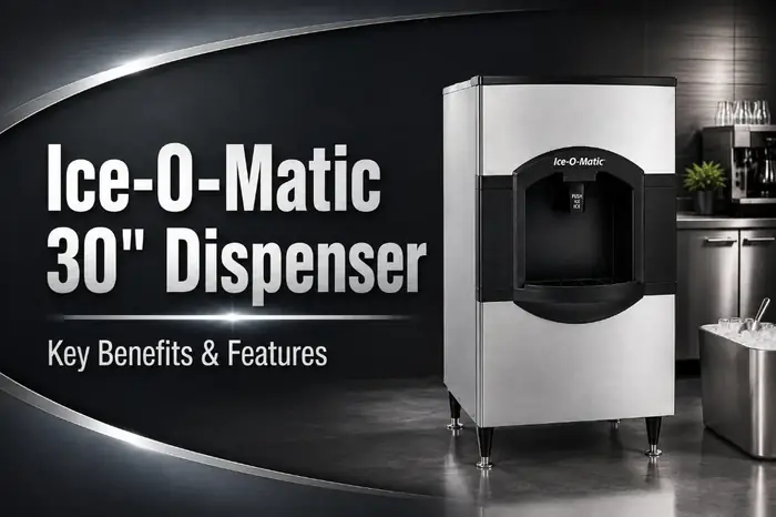 Thumbnail of Ice-O-Matic 30-inch ice dispenser with Key Benefits and Features headline